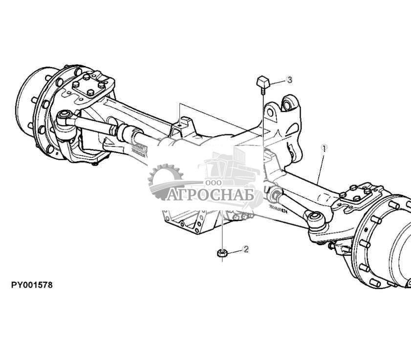 Мост MFWD 745, с TLS 